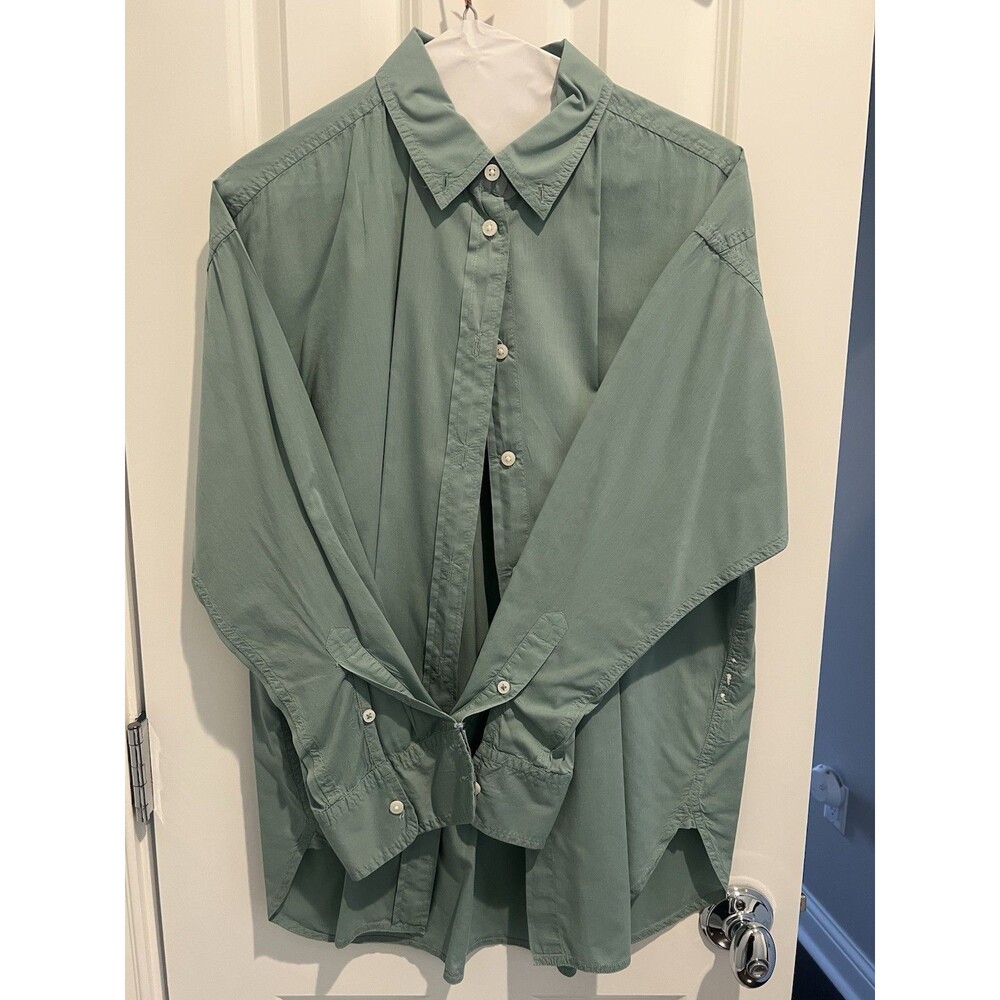J.Crew Relaxed-fit Garment-dyed Cotton Poplin Shirt (Antique Mineral/6)
